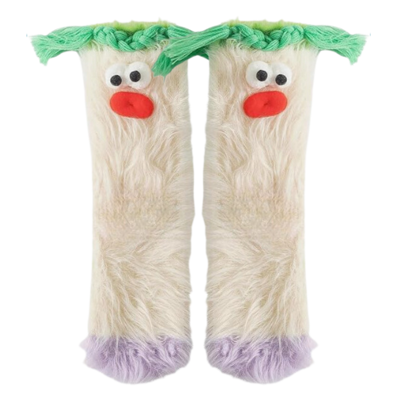 Coral Velvet Funky Socks