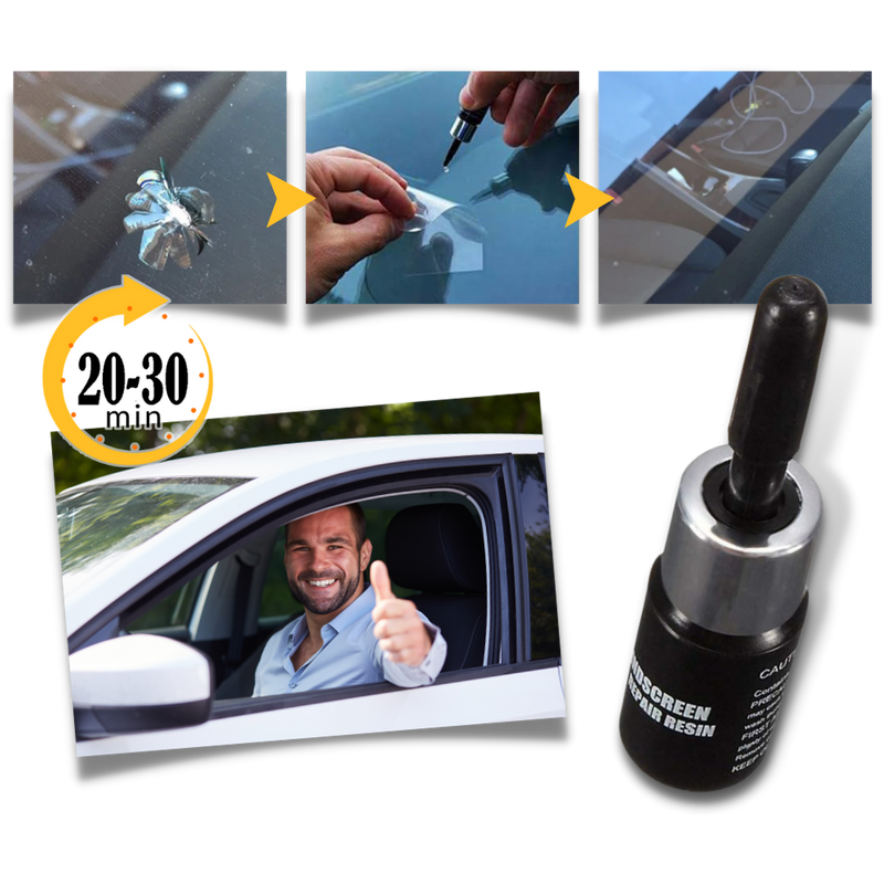 Cracked Glass Repair Fluid Kit