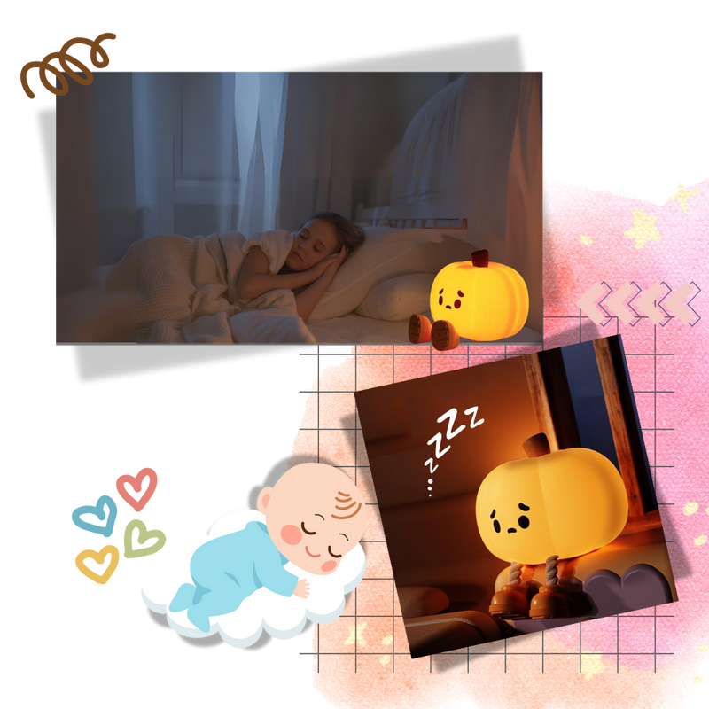 Cute Sad Pumpkin Night Light