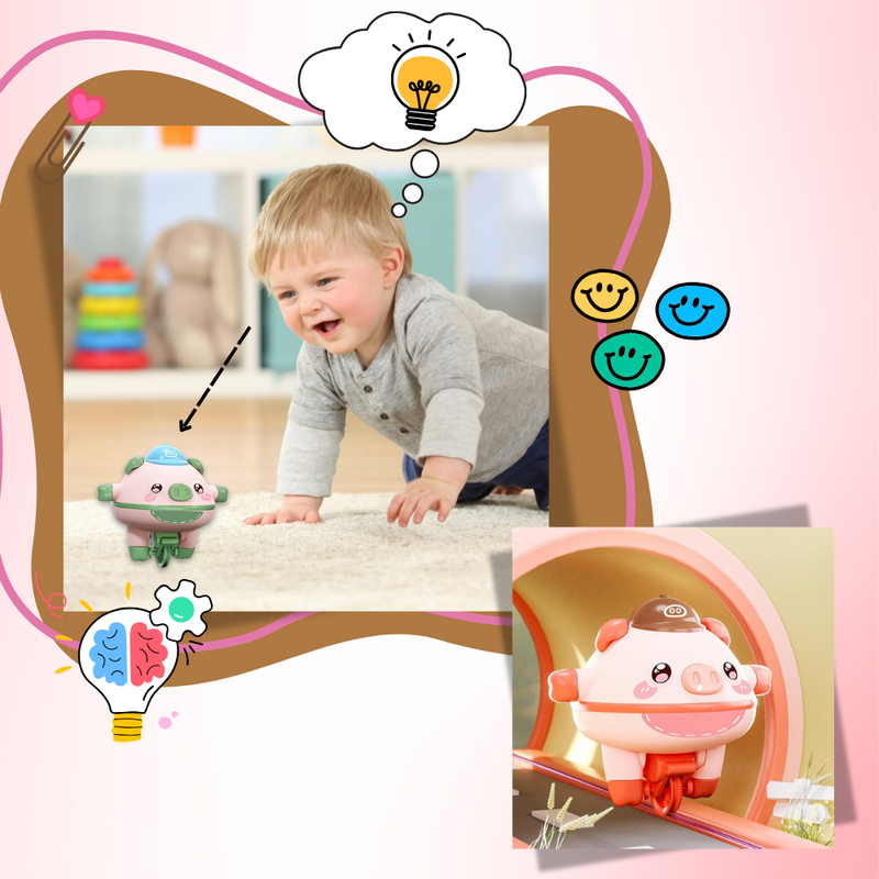 Cutesy Tightrope Piggy Toy