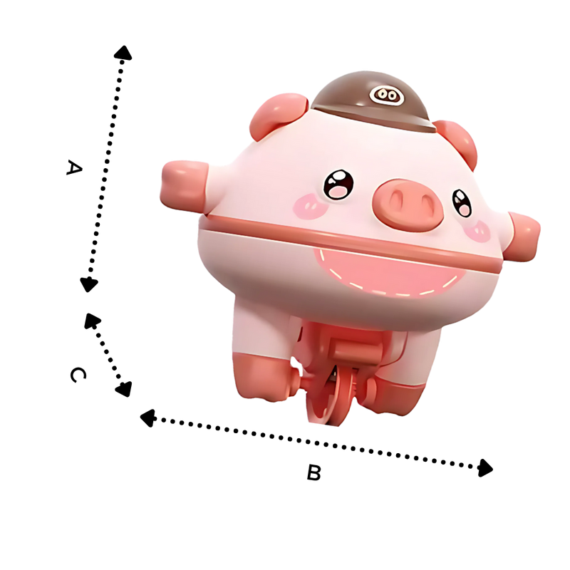 Cutesy Tightrope Piggy Toy