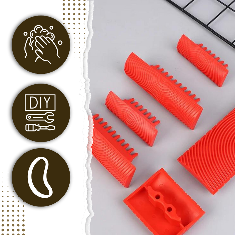 Double Rubber Wood Grain Tool