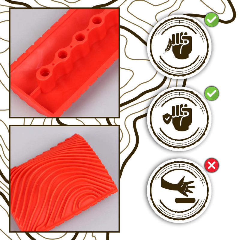 Double Rubber Wood Grain Tool