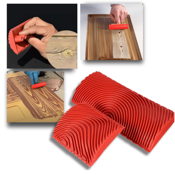 Double Rubber Wood Grain Tool