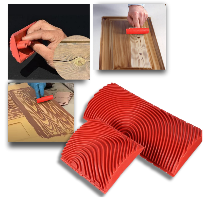 Double Rubber Wood Grain Tool