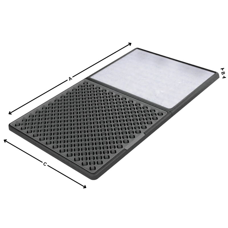 Dual Cleaning Zones Sanitizing Door Mat