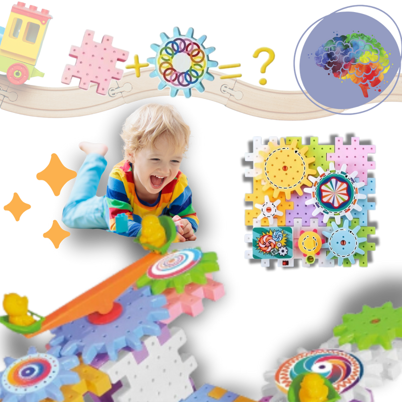 Dual Operation Educational Gear Building Blocks
