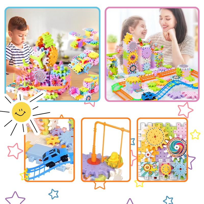 Dual Operation Educational Gear Building Blocks