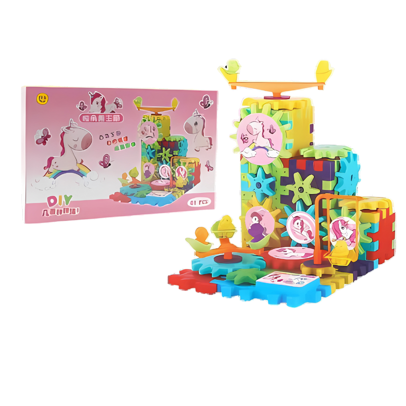 Dual Operation Educational Gear Building Blocks