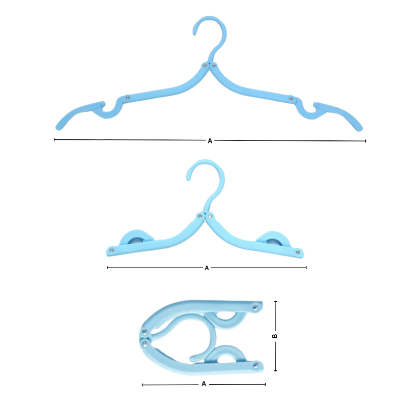 Dual-Size Foldable Clothes Hangers