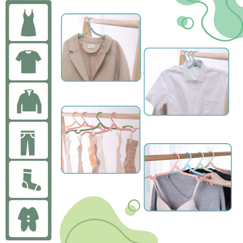 Dual-Size Foldable Clothes Hangers