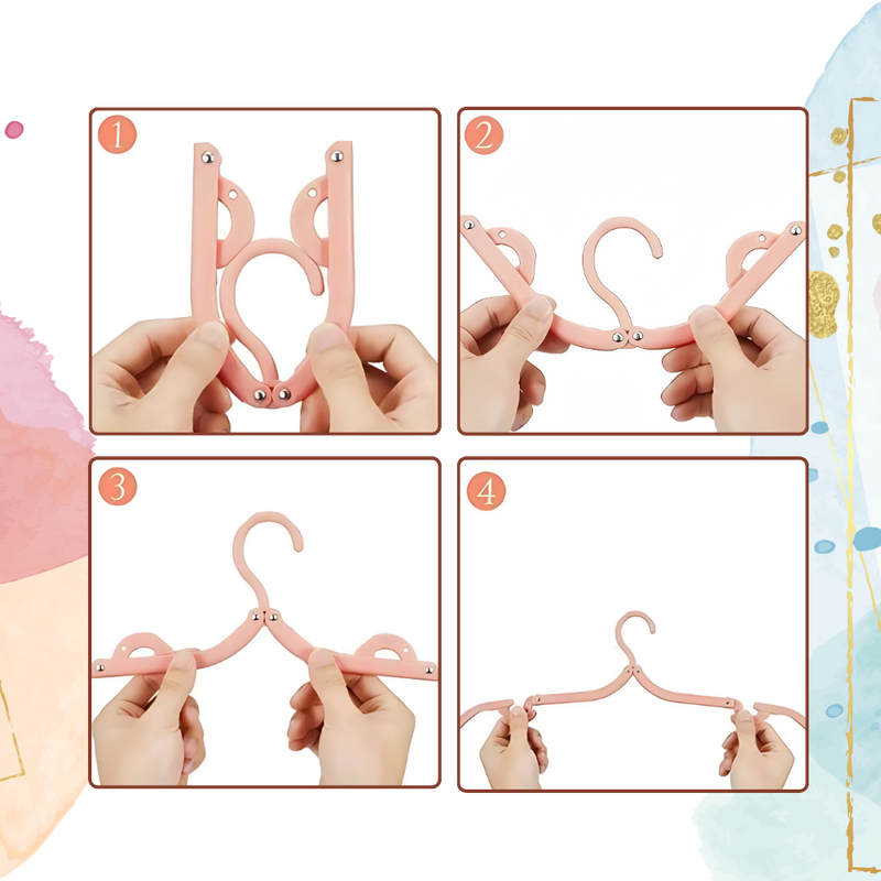 Dual-Size Foldable Clothes Hangers
