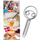 Effortless Stainless Steel Danish dough whisk