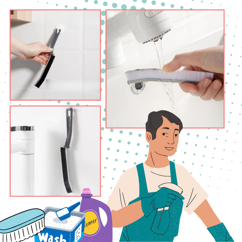 Ergonomic Soft Grout Cleaning Brush