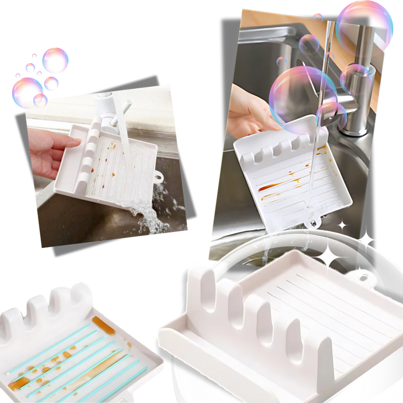 Four-Slot Non Slip Spatula Rack