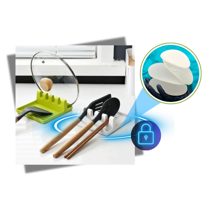 Four-Slot Non Slip Spatula Rack