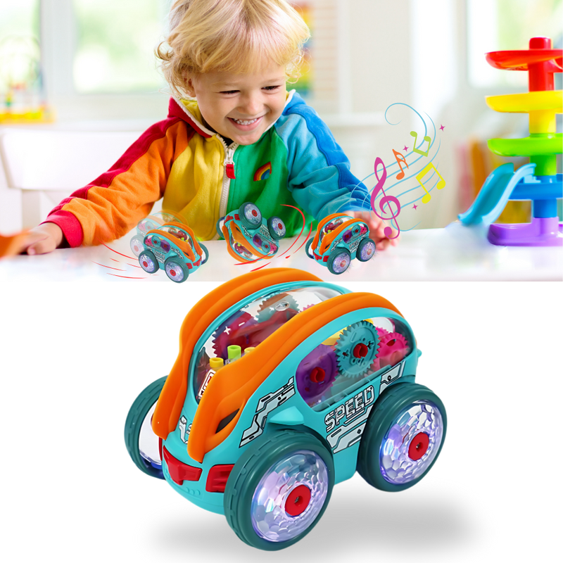 Gear-Powered Speedlite Toy Car