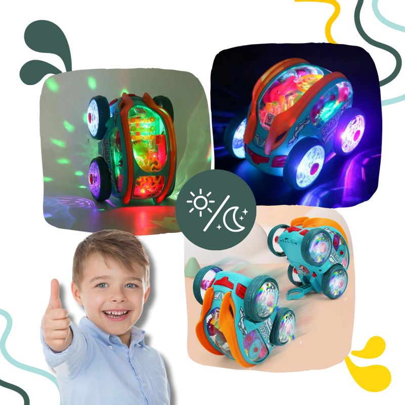 Gear-Powered Speedlite Toy Car