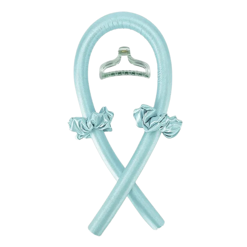 Heatless Curling Rod Headband Ribbon Silk