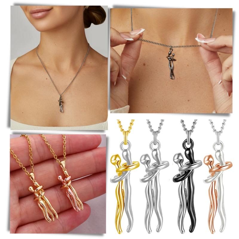 Hug Love Couple Necklace