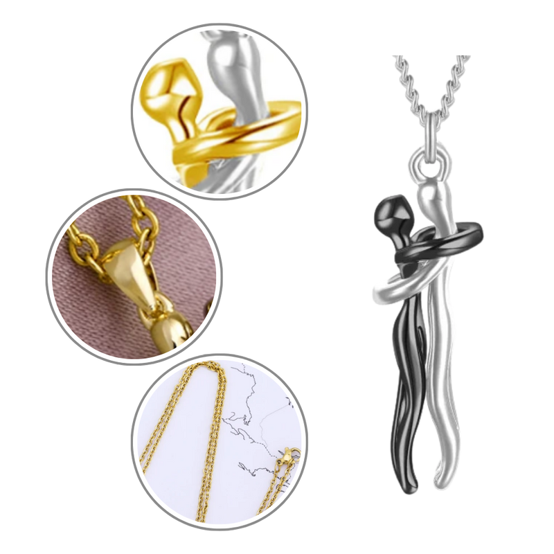 Hug Love Couple Necklace