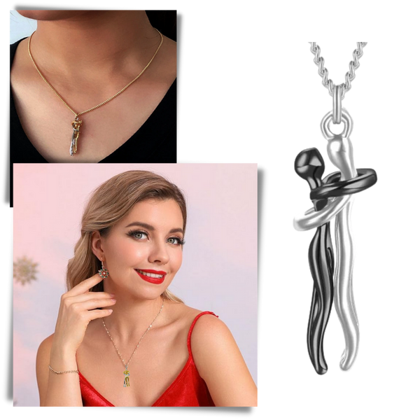 Hug Love Couple Necklace