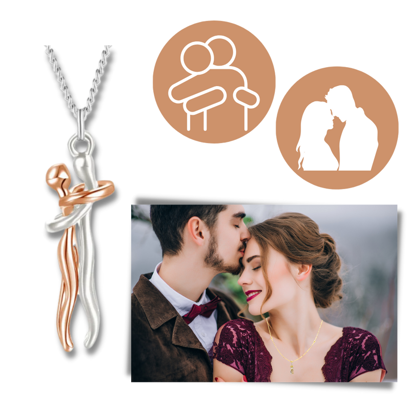 Hug Love Couple Necklace