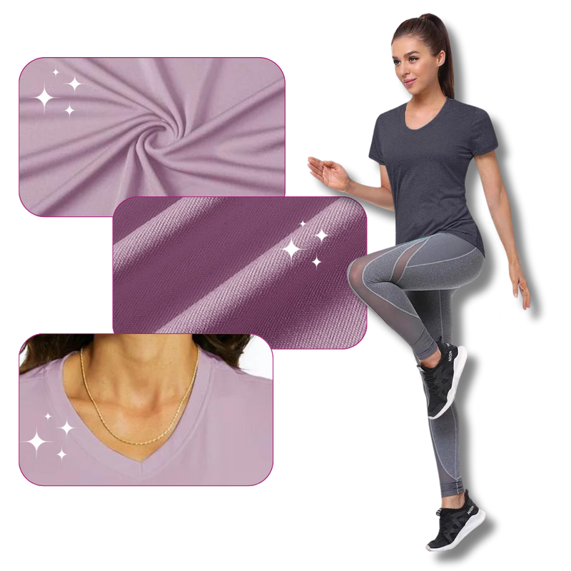 Instant Cooling V-neck Shirts Women