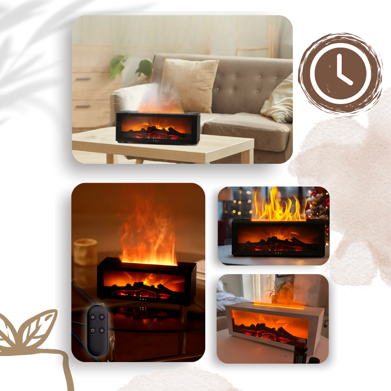 LED Fireplace Simulation Essential Oil Diffuser