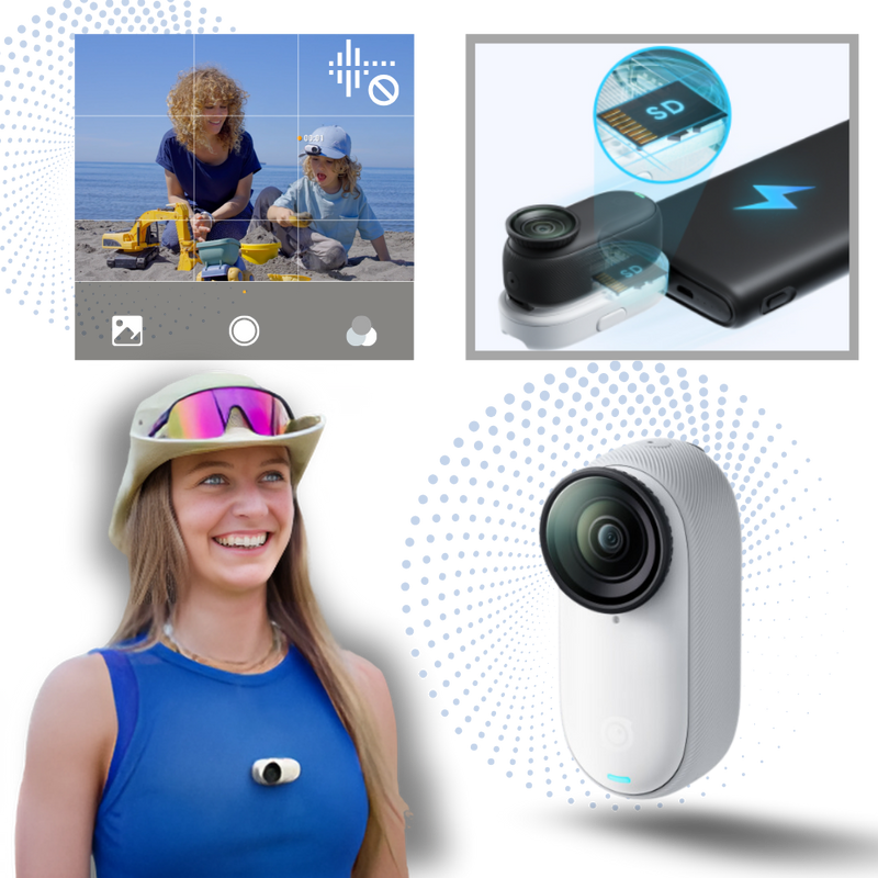 Magnetic Mounting Insta 360 hands Free Camera