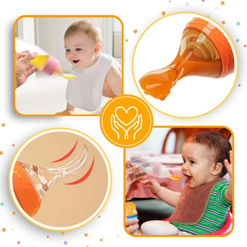 Mess-Free Silicone Spoon Feeding Bottles