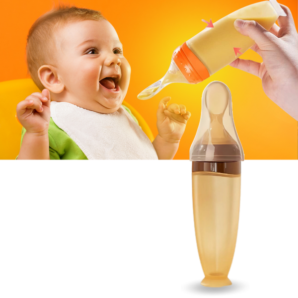 Mess-Free Silicone Spoon Feeding Bottles
