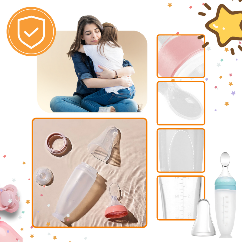 Mess-Free Silicone Spoon Feeding Bottles