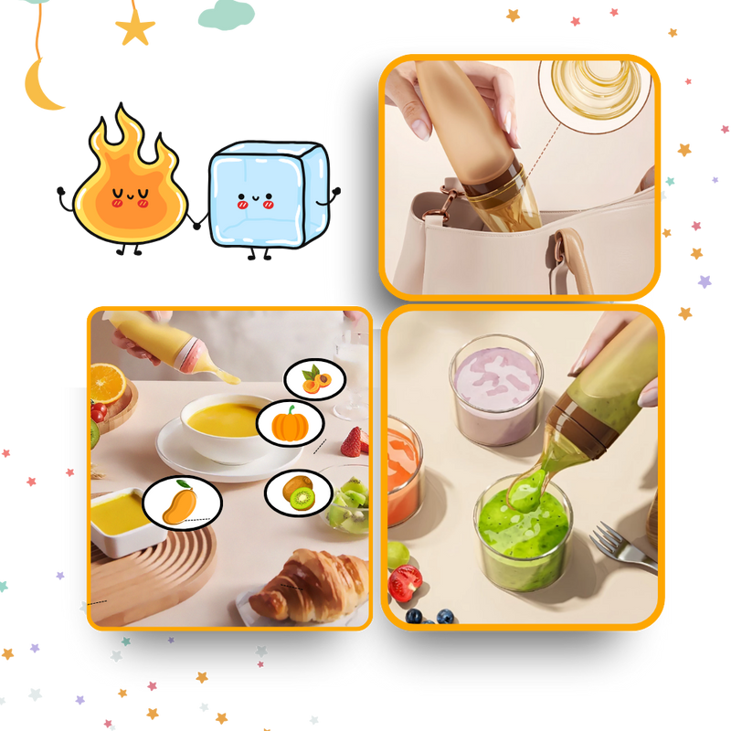 Mess-Free Silicone Spoon Feeding Bottles