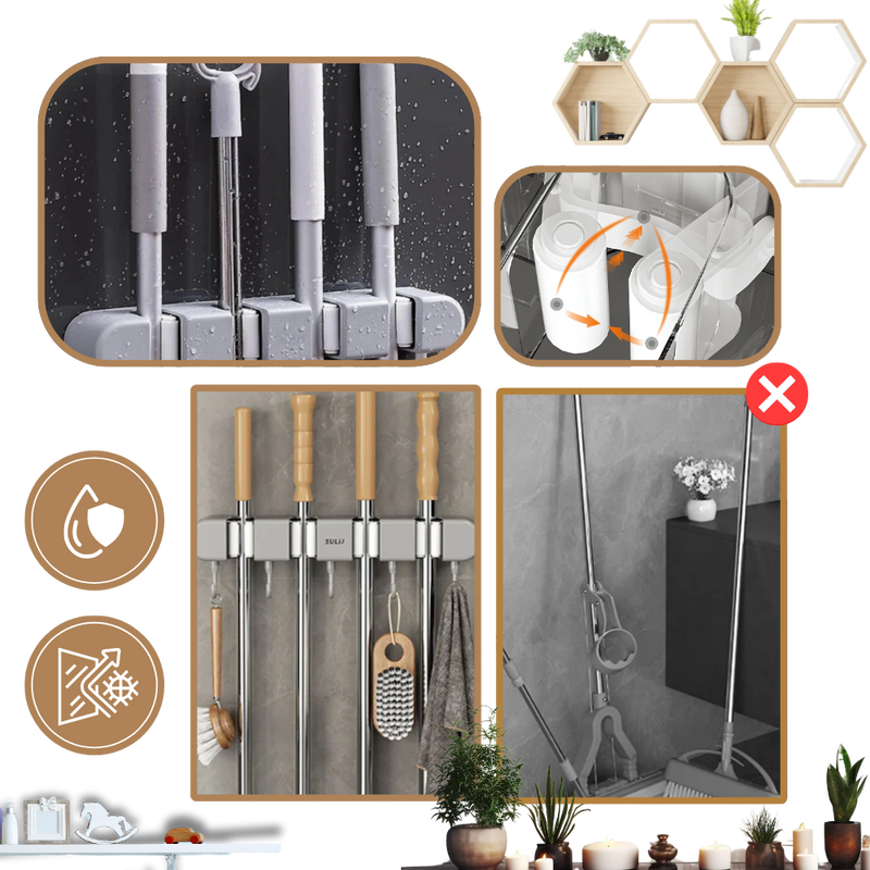 Multifunctional Broom Holder