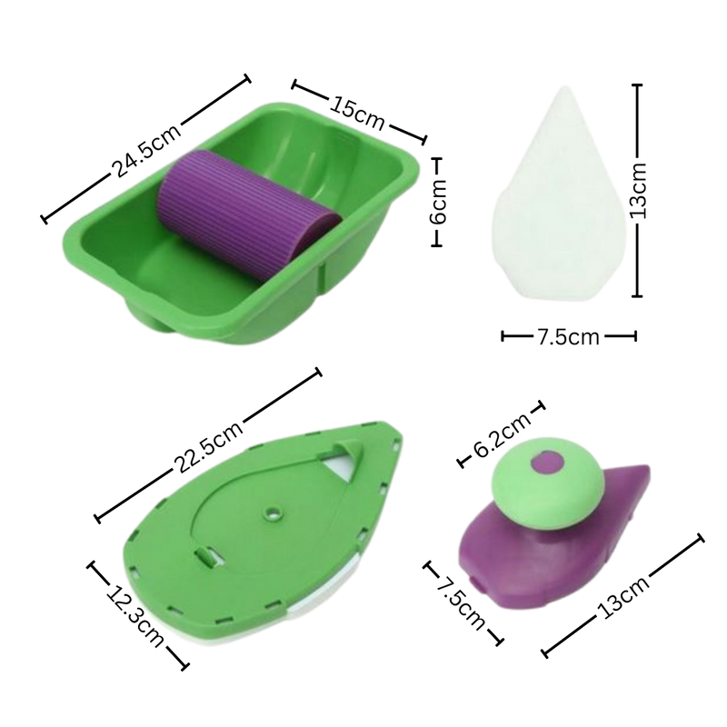 Paint Edger Set 4pcs Sponge Point and Decorative