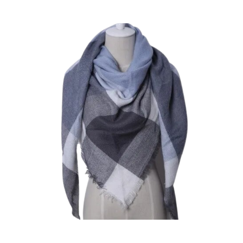 Plaid Cashmere Scarf Mohair feel