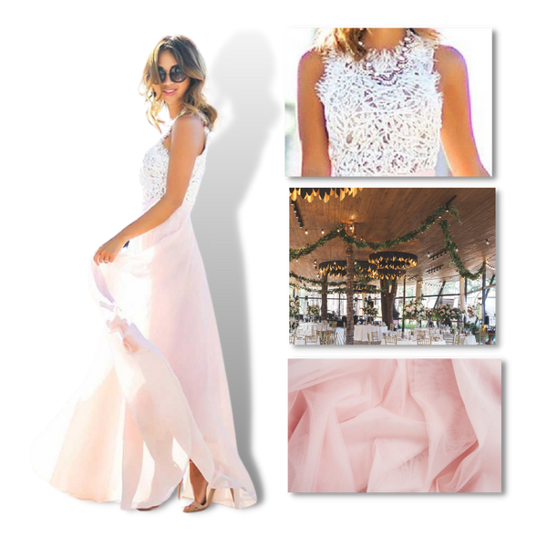 Prairie Chic Lace Chiffon Dress