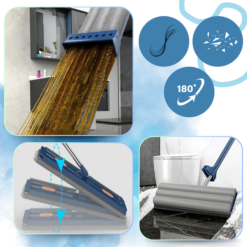 Self-wringing Flat Mop With Bucket
