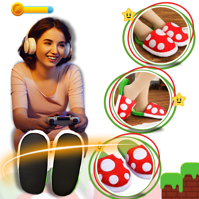 Soft Plush Mario Piranha Plant Slippers
