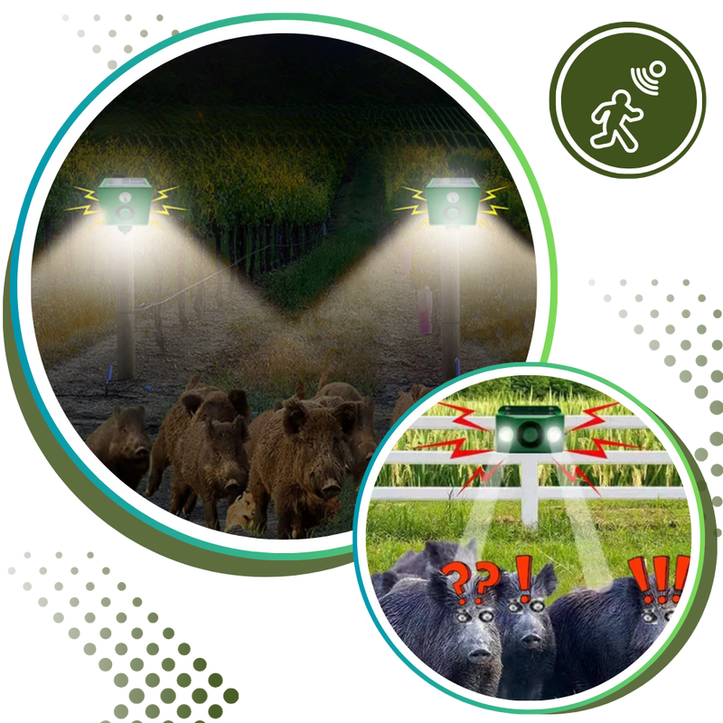 Solar Motion-Activated Animal Repellent