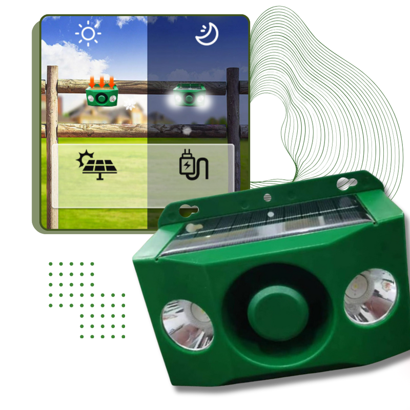Solar Motion-Activated Animal Repellent
