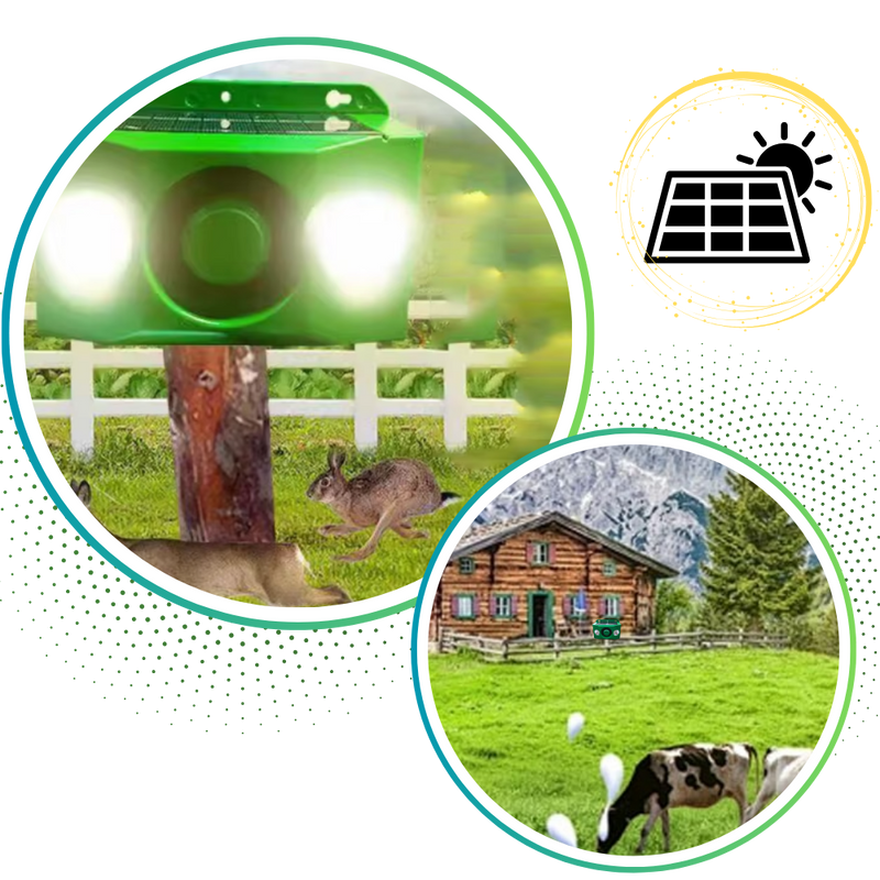 Solar Motion-Activated Animal Repellent