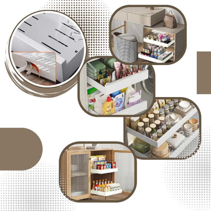 Space Saving Slide Out Cabinet Organizer