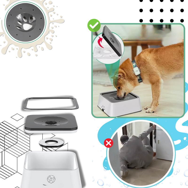 Splash-Free Water Bowl For Dogs