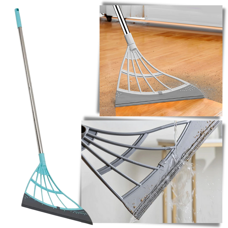 Telescopic rubber sweeper