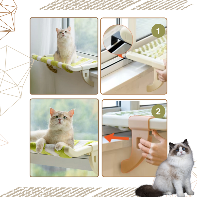 Tool-Free Cat Bed & Window Perch