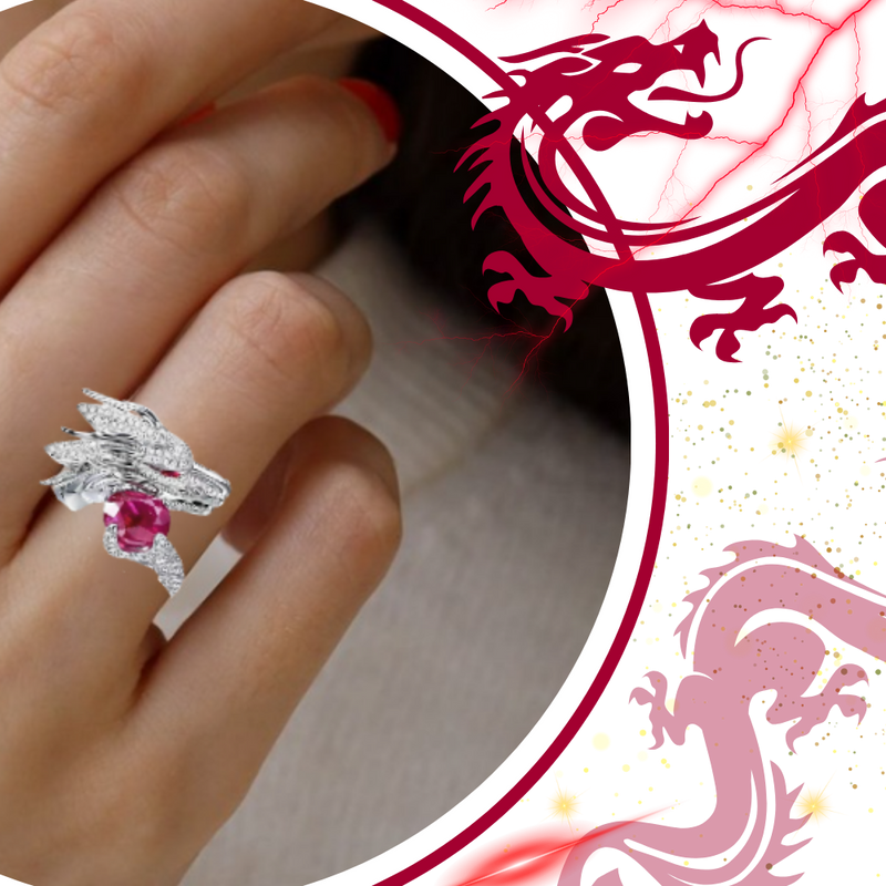 Unique Handmade Silver Dragon Ring