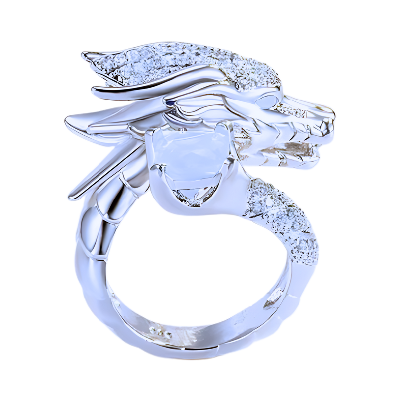 Unique Handmade Silver Dragon Ring