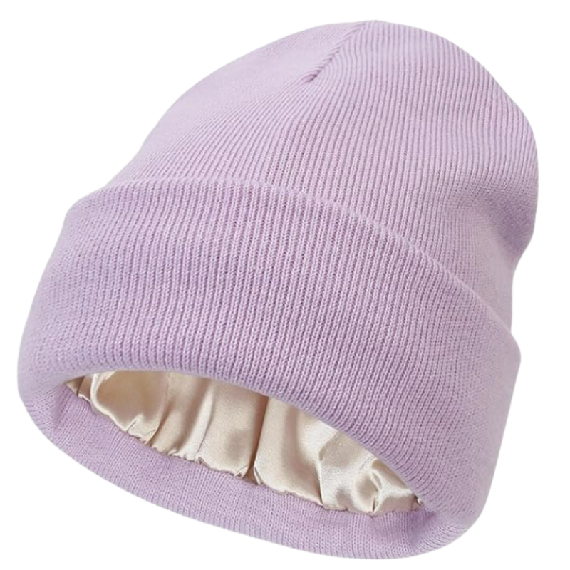 Warm Knit Satin Lined Beanie